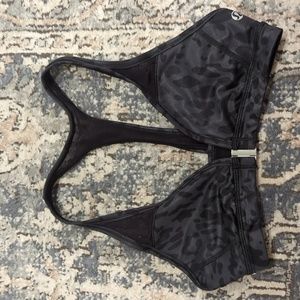 Lululemon front clasp leopars print racerback bra